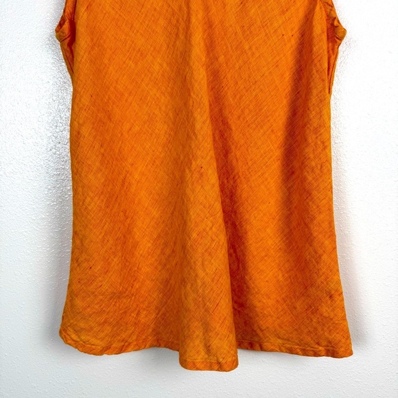 Flax Orange Linen Tank Top - Picture 4 of 6